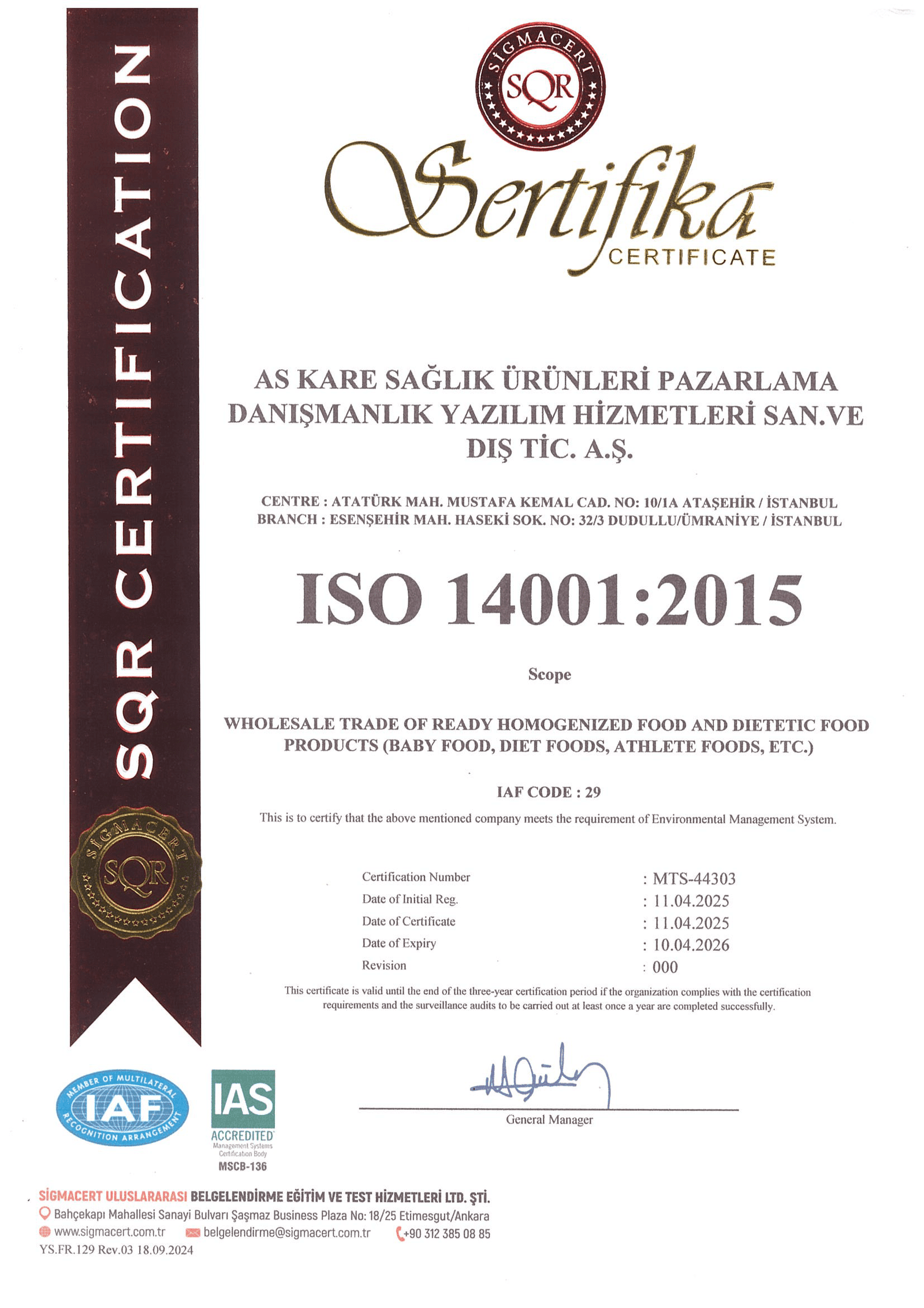 ISO 14001 - Environmental (EN)